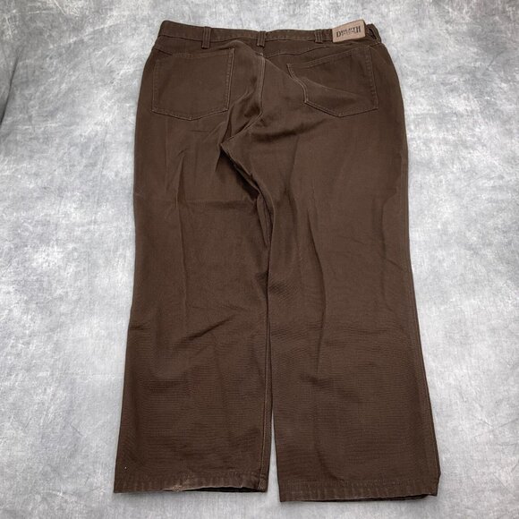 Duluth Pants Men 42W x 30L Brown Gusset Canvas Cotton Utility Work Heavy Duty - Picture 9 of 12